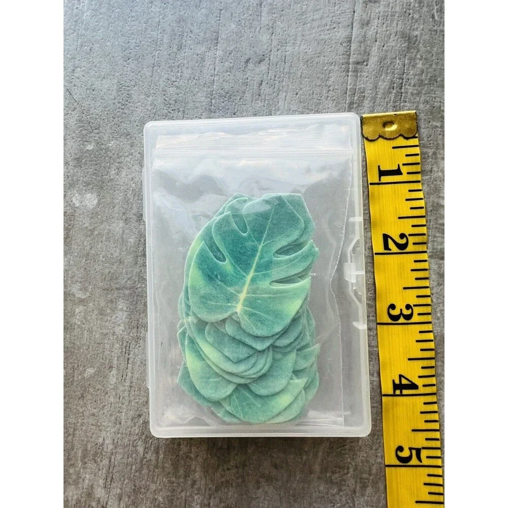 20 Pcs Edible Tropical Turtle Leaves Cupcake Toppers Palm Leaf Cake Decorations